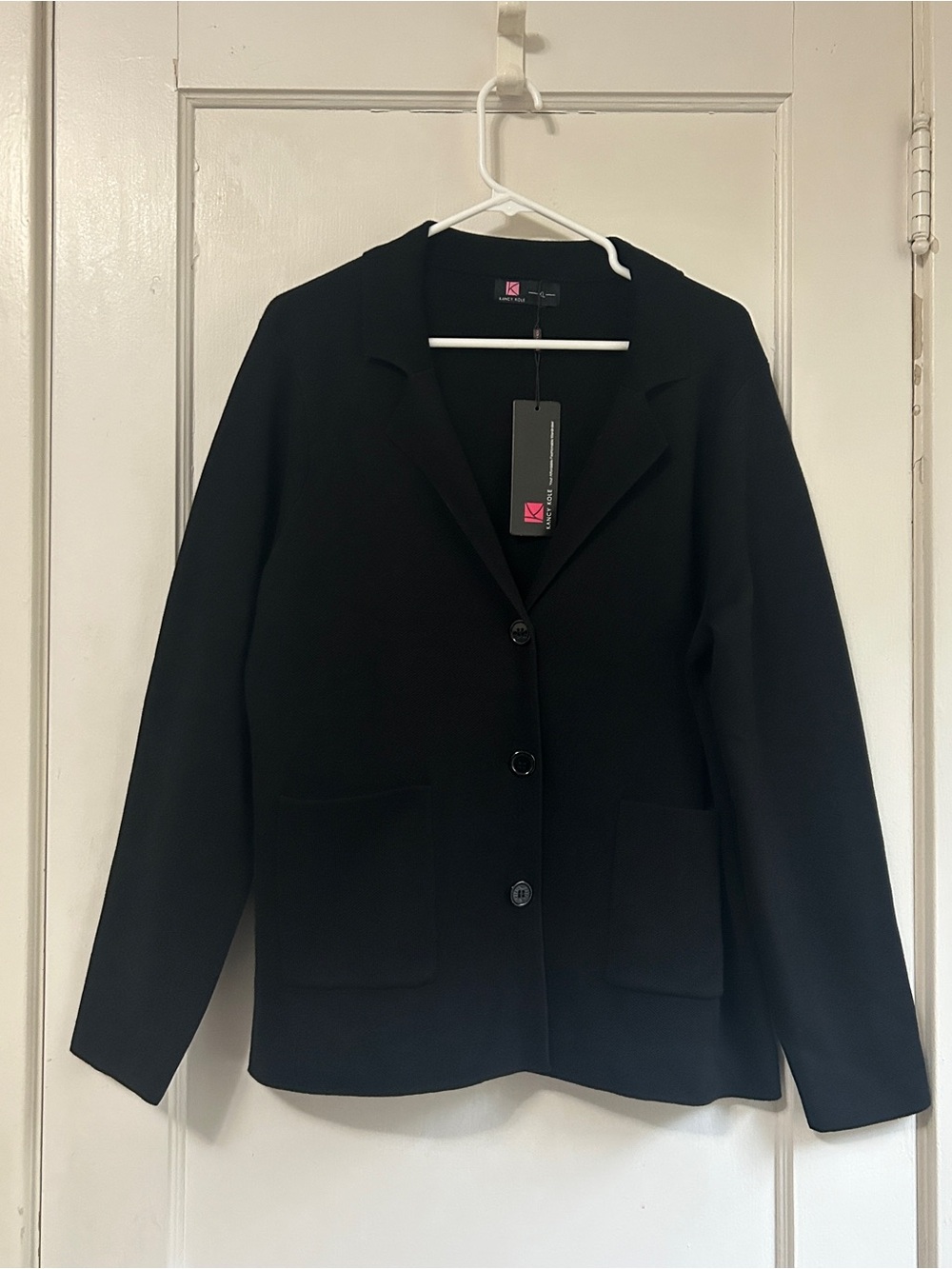Women's Kancy Kole Black Blazer Jacket - Classic Button Front